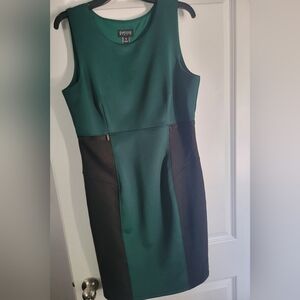 Green and Black Dress